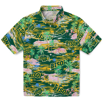 North Dakota State Bison Flamingo Retreat 2026 Hawaiian Shirt – Moonbestprint