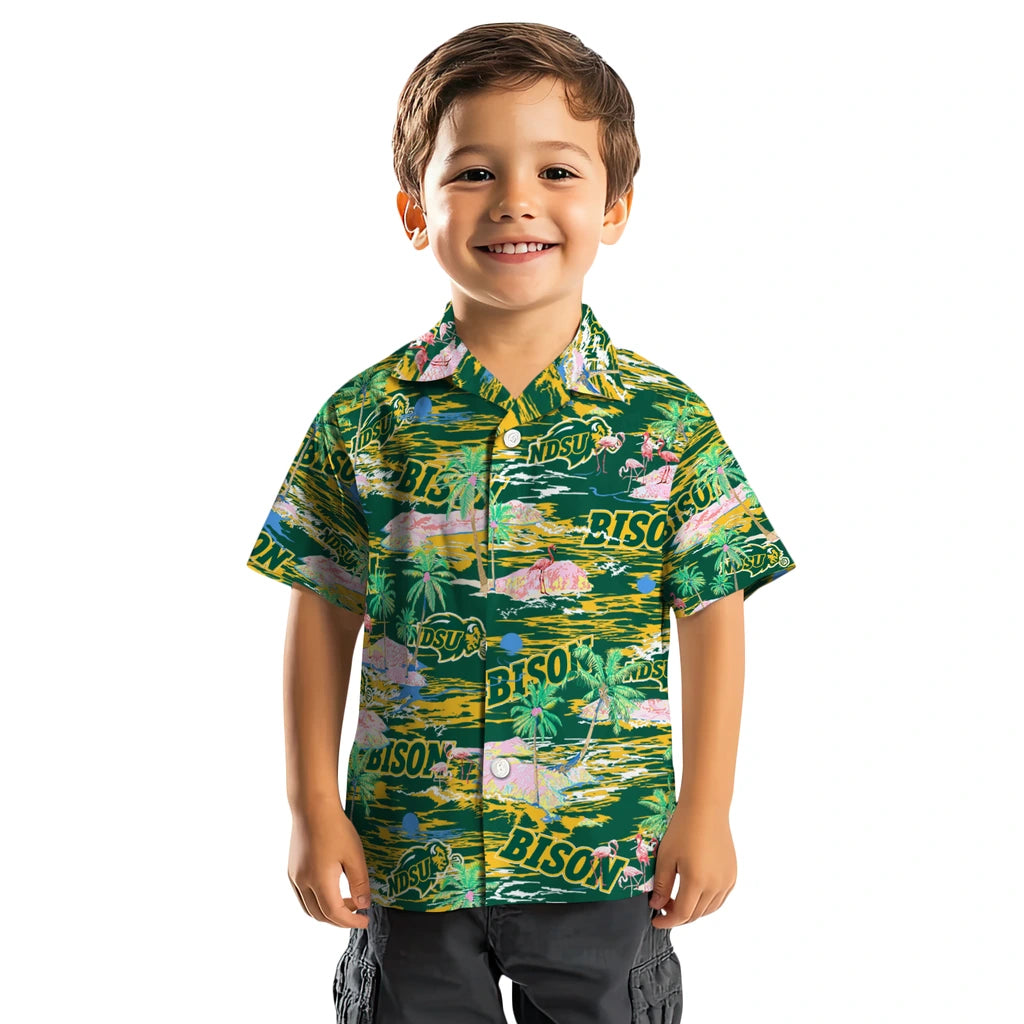 North Dakota State Bison Flamingo Retreat 2026 Hawaiian Shirt – Moonbestprint