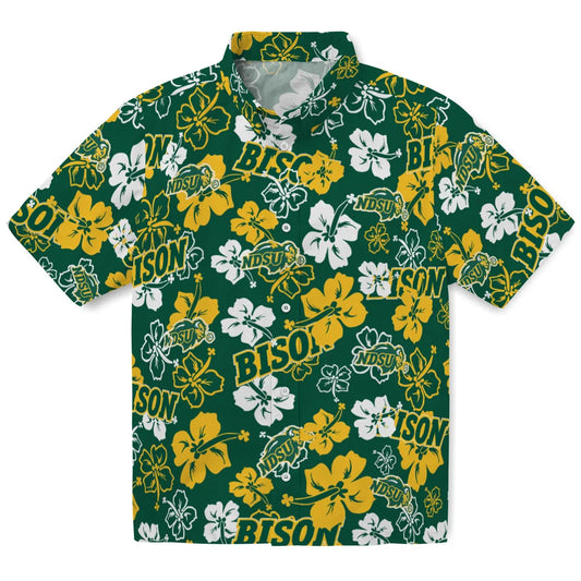North Dakota State Bison Hibiscus Bloom Hawaiian Shirt – Moonbestprint