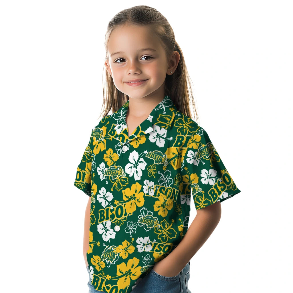 North Dakota State Bison Hibiscus Bloom Hawaiian Shirt – Moonbestprint