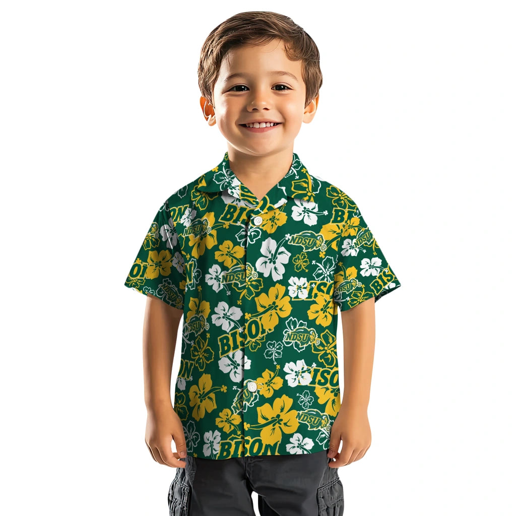 North Dakota State Bison Hibiscus Bloom Hawaiian Shirt – Moonbestprint