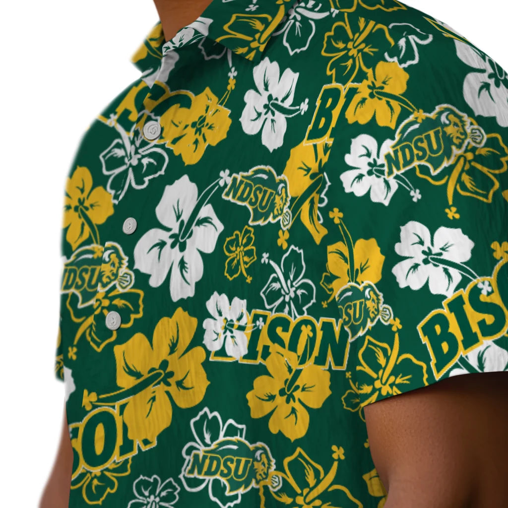 North Dakota State Bison Hibiscus Bloom Hawaiian Shirt – Moonbestprint