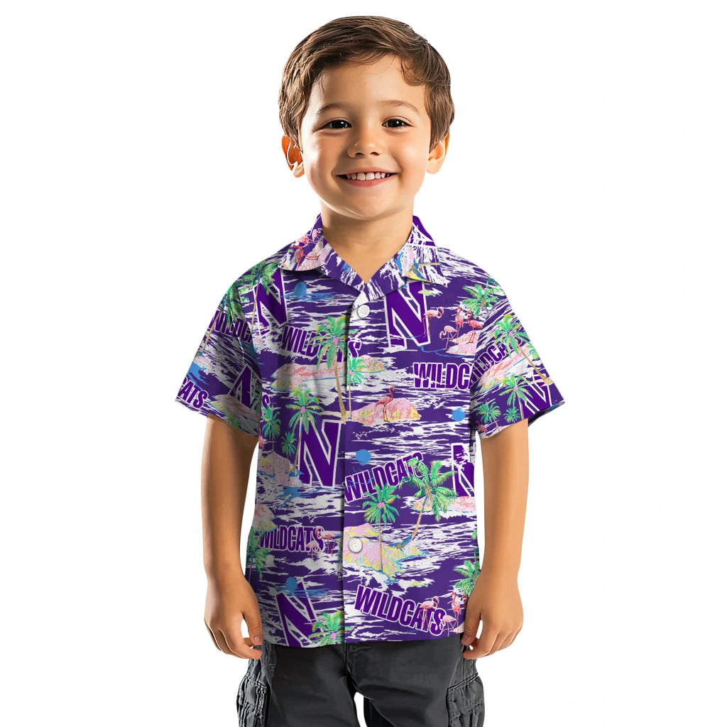Northwestern Wildcats Flamingo Retreat 2026 Hawaiian Shirt – Moonbestprint