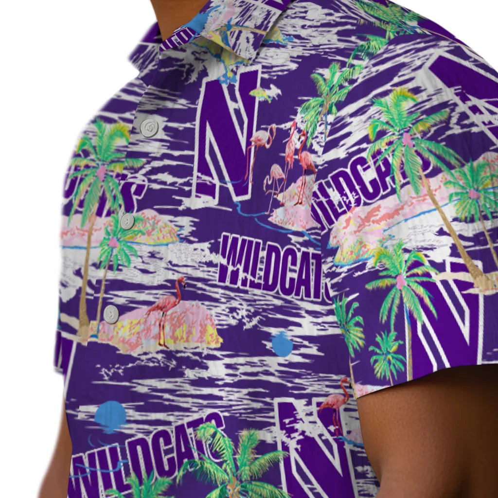 Northwestern Wildcats Flamingo Retreat 2026 Hawaiian Shirt – Moonbestprint