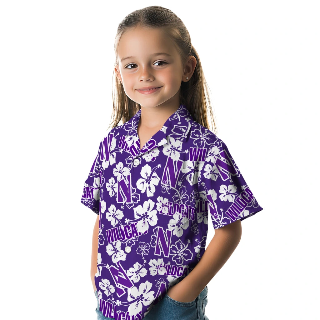 Northwestern Wildcats Hibiscus Bloom Hawaiian Shirt – Moonbestprint