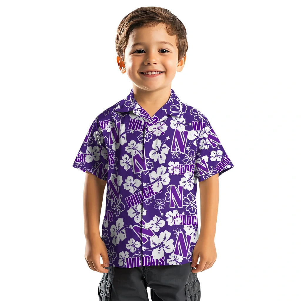 Northwestern Wildcats Hibiscus Bloom Hawaiian Shirt – Moonbestprint