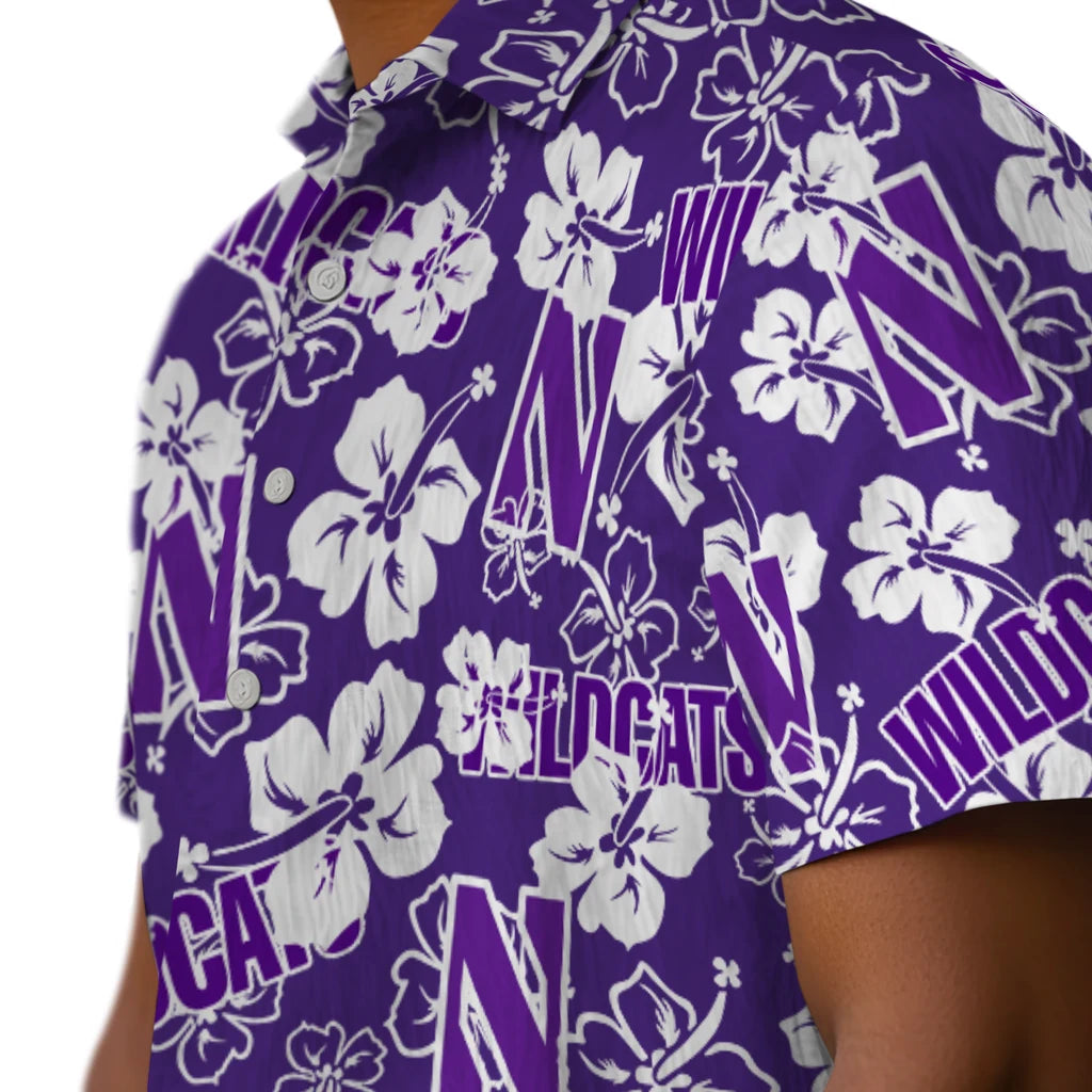 Northwestern Wildcats Hibiscus Bloom Hawaiian Shirt – Moonbestprint