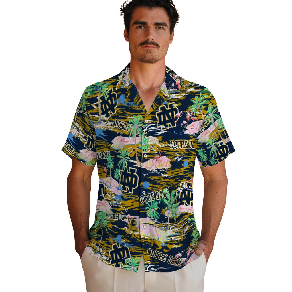 Notre Dame Fighting Irish Flamingo Retreat 2026 Hawaiian Shirt – Moonbestprint