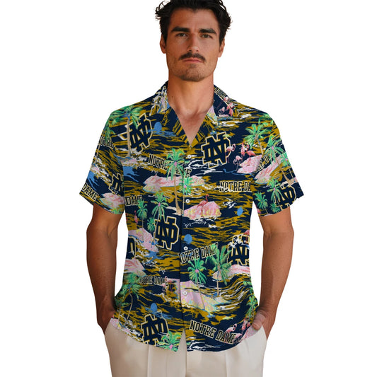 Notre Dame Fighting Irish Flamingo Retreat 2026 Hawaiian Shirt – Moonbestprint