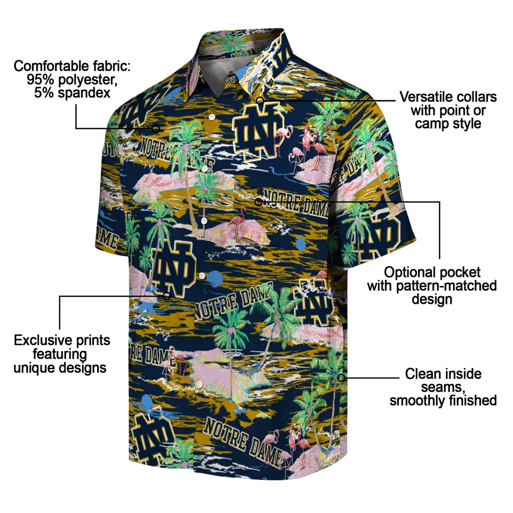 Notre Dame Fighting Irish Flamingo Retreat 2026 Hawaiian Shirt – Moonbestprint