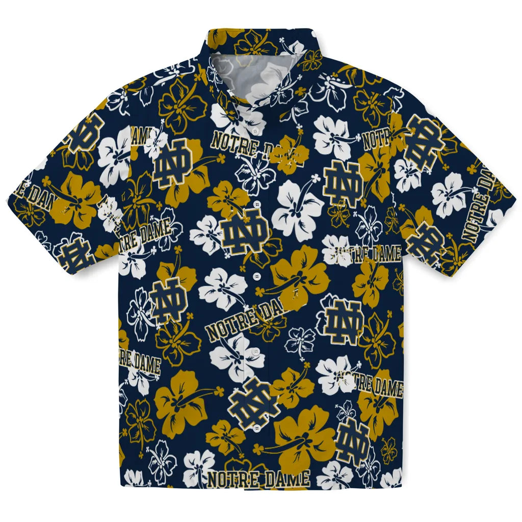 Notre Dame Fighting Irish Hibiscus Bloom Hawaiian Shirt – Moonbestprint