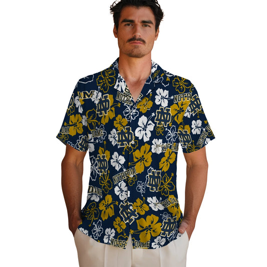 Notre Dame Fighting Irish Hibiscus Bloom Hawaiian Shirt – Moonbestprint