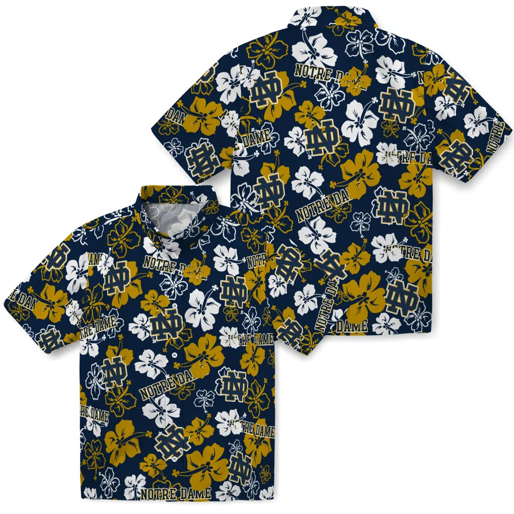 Notre Dame Fighting Irish Hibiscus Bloom Hawaiian Shirt – Moonbestprint