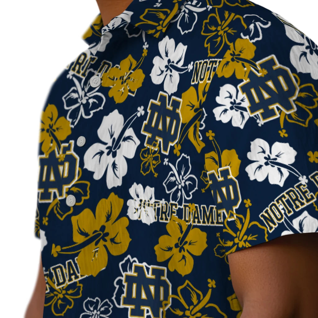 Notre Dame Fighting Irish Hibiscus Bloom Hawaiian Shirt – Moonbestprint