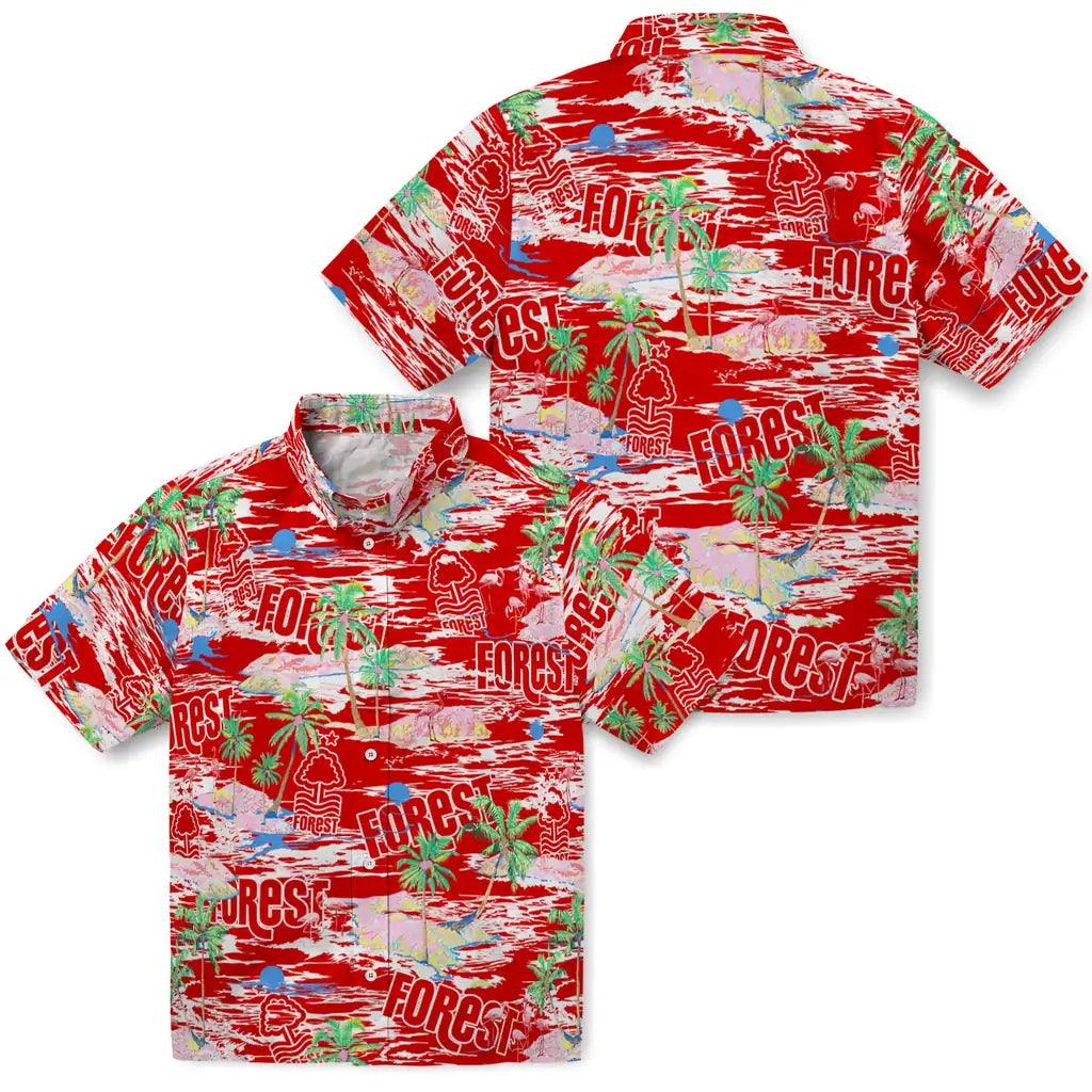 Nottingham Forest Flamingo Retreat 2026 Hawaiian Shirt – Moonbestprint