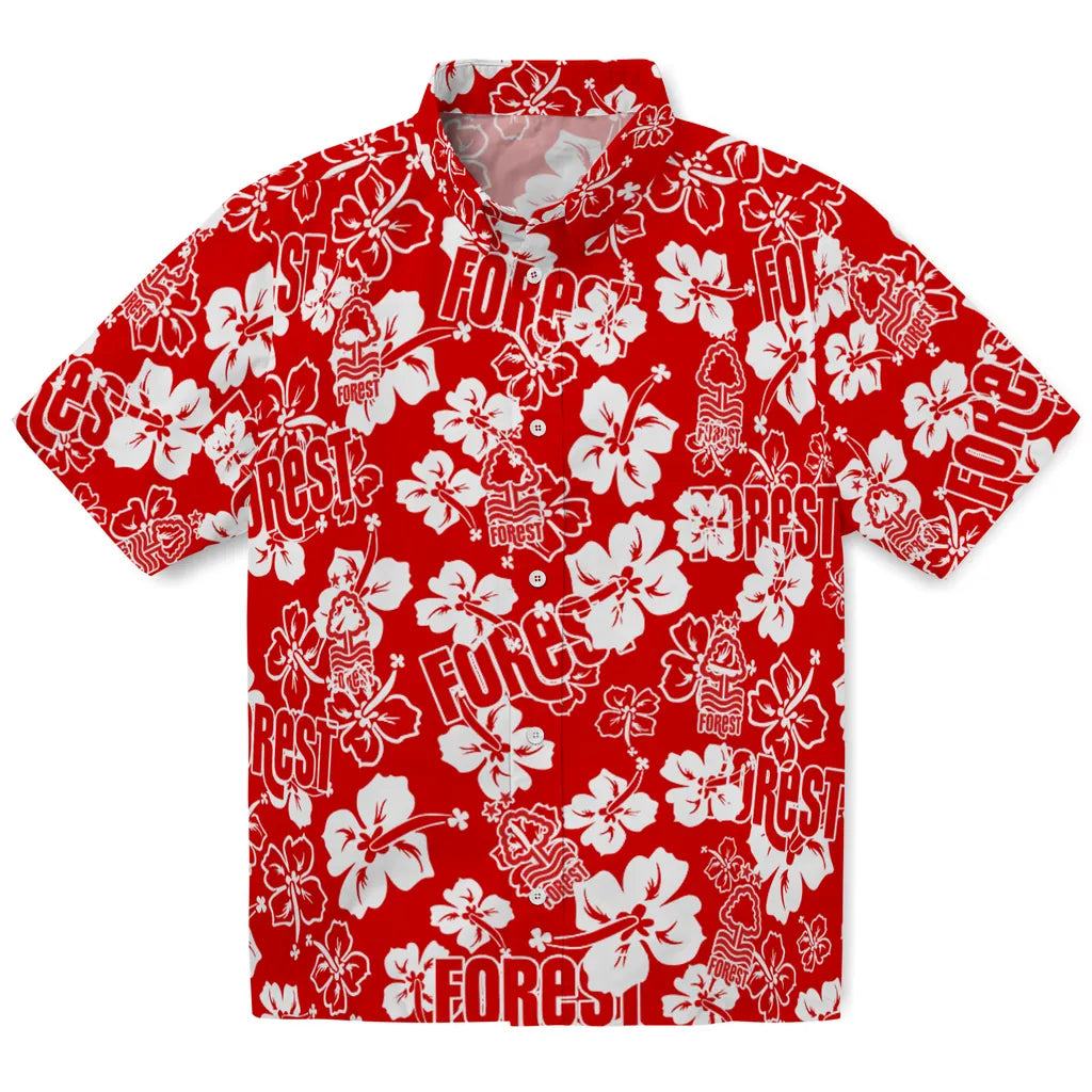 Nottingham Forest Hibiscus Bloom Hawaiian Shirt – Moonbestprint