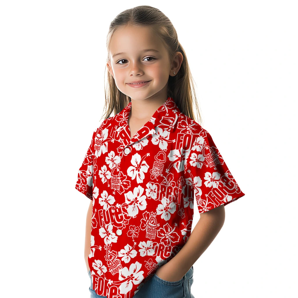 Nottingham Forest Hibiscus Bloom Hawaiian Shirt – Moonbestprint