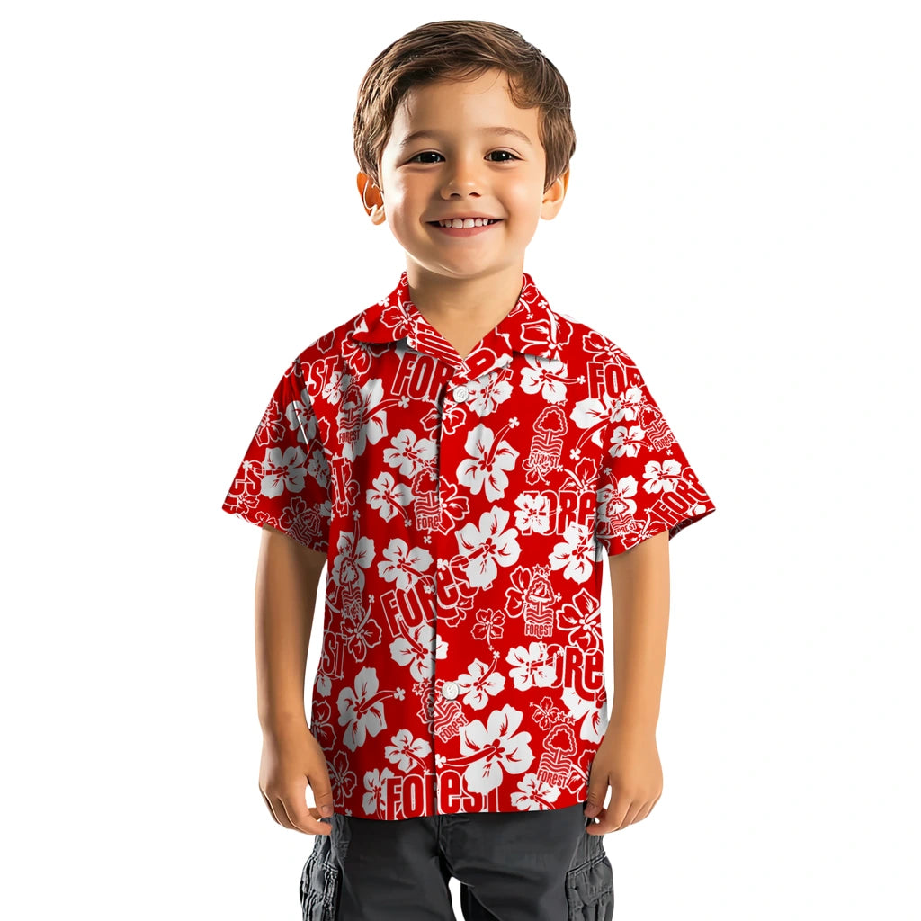 Nottingham Forest Hibiscus Bloom Hawaiian Shirt – Moonbestprint