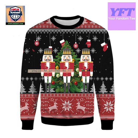 Nutcracker Tree Nutcracker Funny Xmas 3d Ugly Christmas Sweater ? Usalast