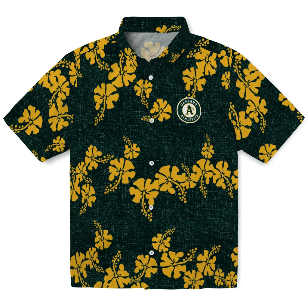Oakland Athletics Hawaiian Shirt - 50th State Flower | Moonbestprint