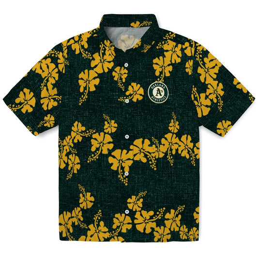 Oakland Athletics Hawaiian Shirt - 50th State Flower | Moonbestprint