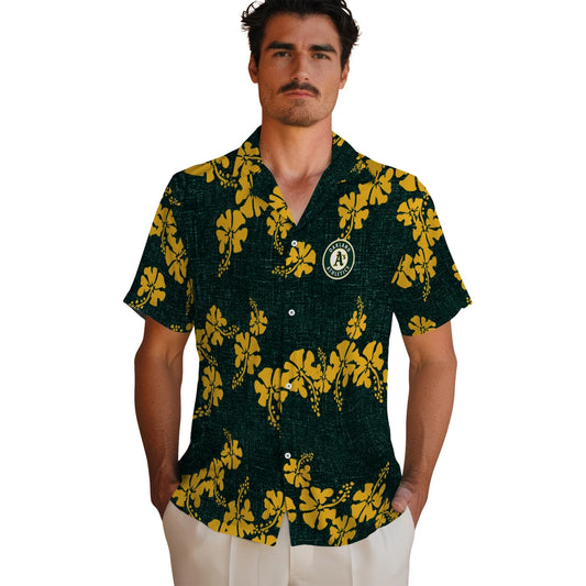 Oakland Athletics Hawaiian Shirt - 50th State Flower | Moonbestprint
