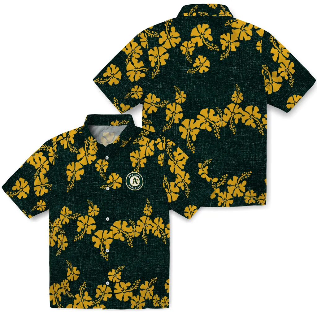Oakland Athletics Hawaiian Shirt - 50th State Flower | Moonbestprint
