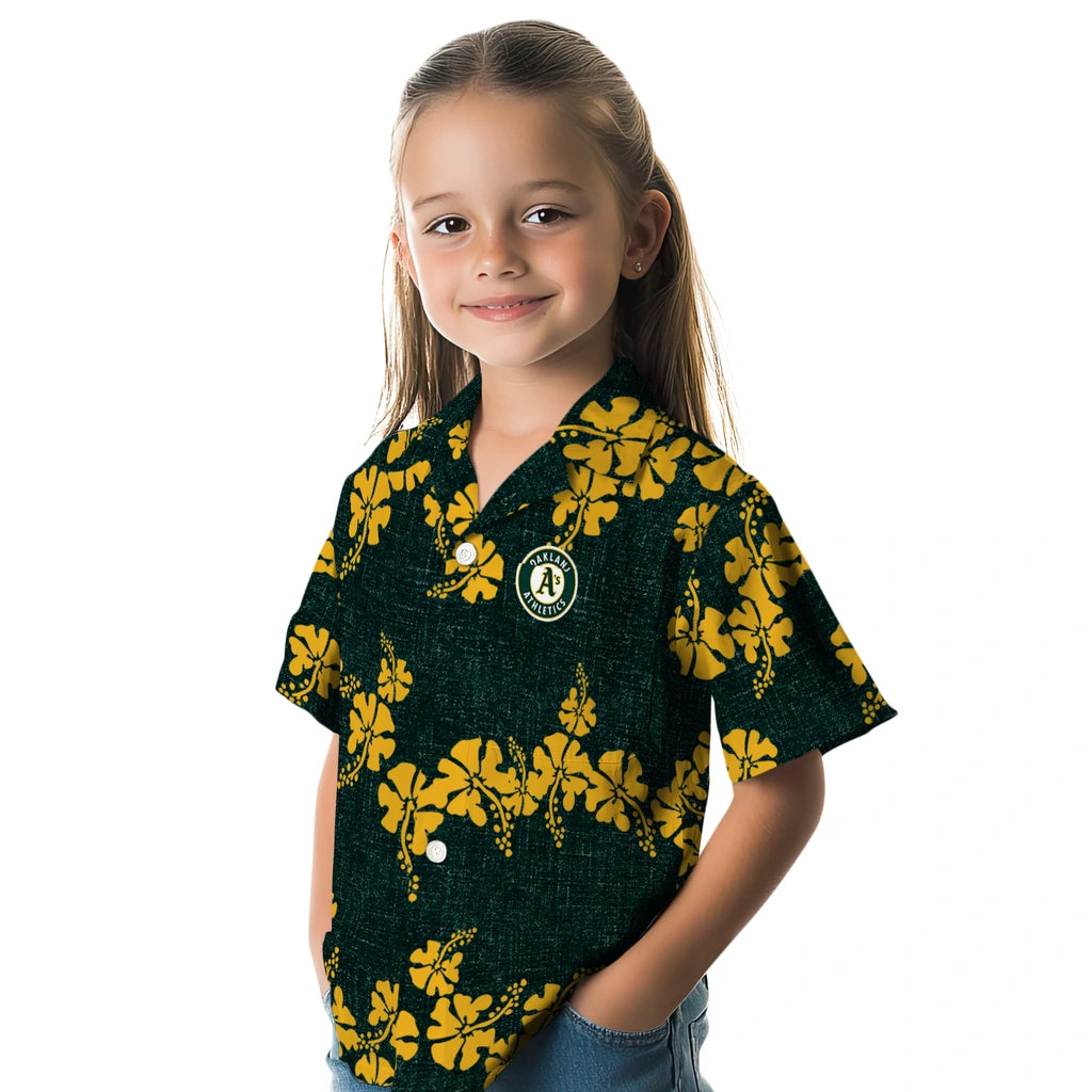 Oakland Athletics Hawaiian Shirt - 50th State Flower | Moonbestprint