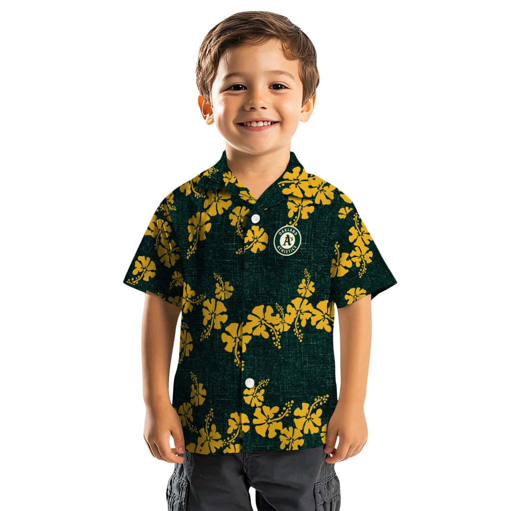 Oakland Athletics Hawaiian Shirt - 50th State Flower | Moonbestprint