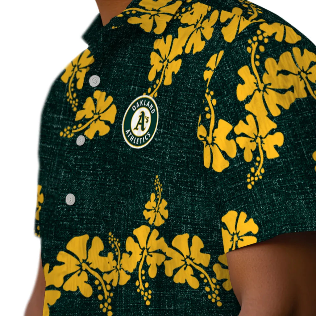 Oakland Athletics Hawaiian Shirt - 50th State Flower | Moonbestprint