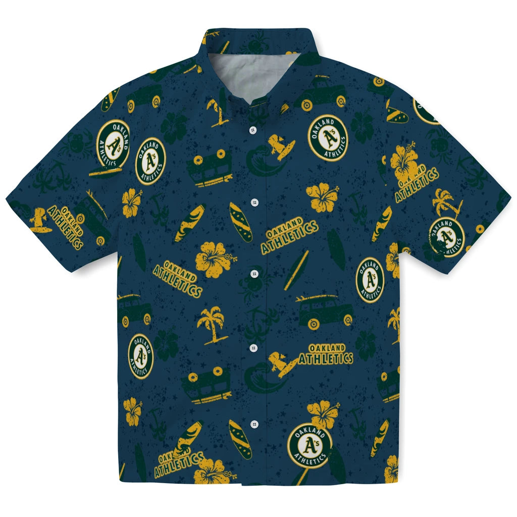 Oakland Athletics Hawaiian Shirt - Beach Vibe | Moonbestprint