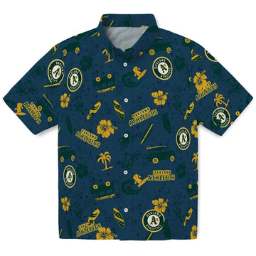 Oakland Athletics Hawaiian Shirt - Beach Vibe | Moonbestprint