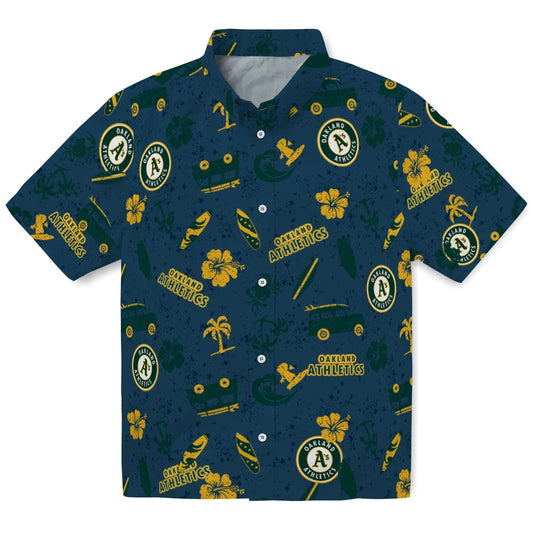 Oakland Athletics Hawaiian Shirt - Beach Vibe | Moonbestprint