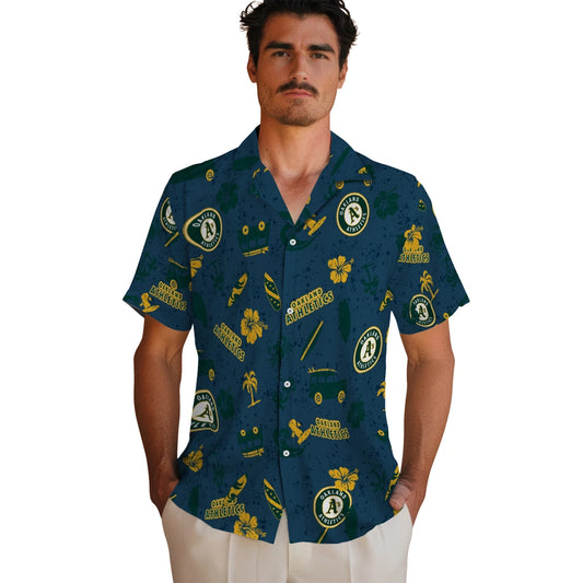Oakland Athletics Hawaiian Shirt - Beach Vibe | Moonbestprint