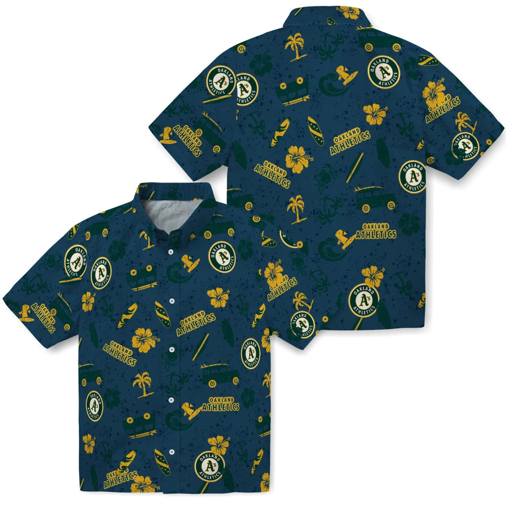Oakland Athletics Hawaiian Shirt - Beach Vibe | Moonbestprint