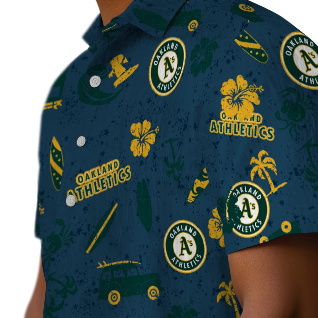 Oakland Athletics Hawaiian Shirt - Beach Vibe | Moonbestprint