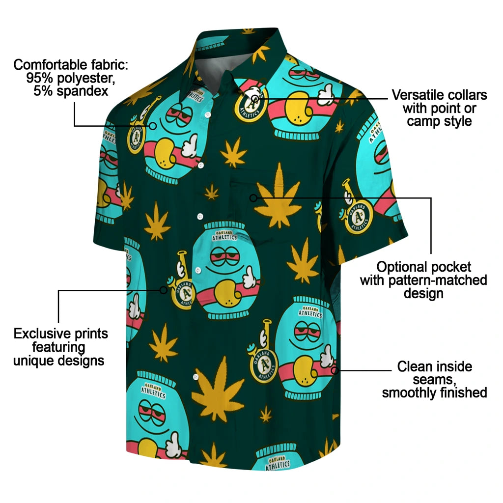 Oakland Athletics Hawaiian Shirt - Chill Vibe | Moonbestprint