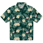 Oakland Athletics Hawaiian Shirt - Flamingo and Hibiscus | Moonbestprint