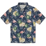 Oakland Athletics Hawaiian Shirt - Flamingo Hibiscus | Moonbestprint