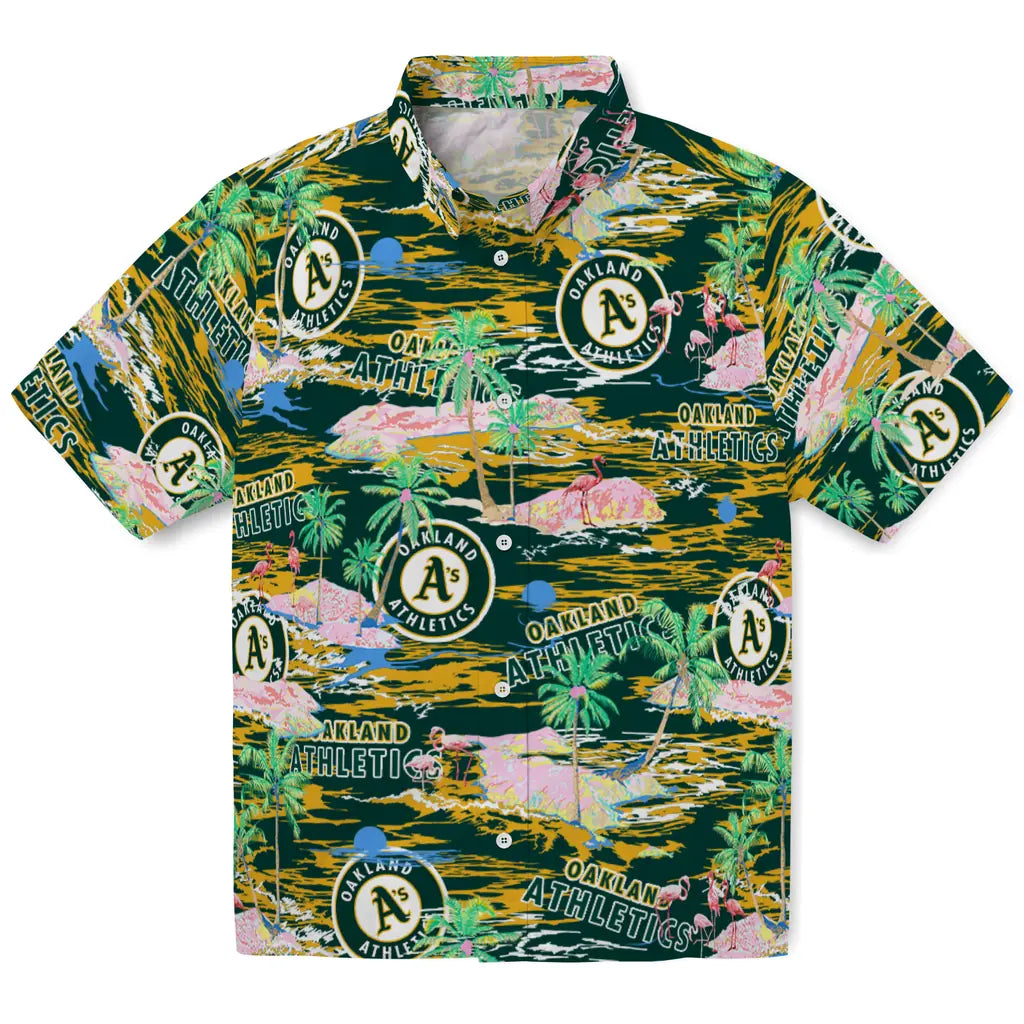 Oakland Athletics Flamingo Retreat 2026 Hawaiian Shirt – Moonbestprint