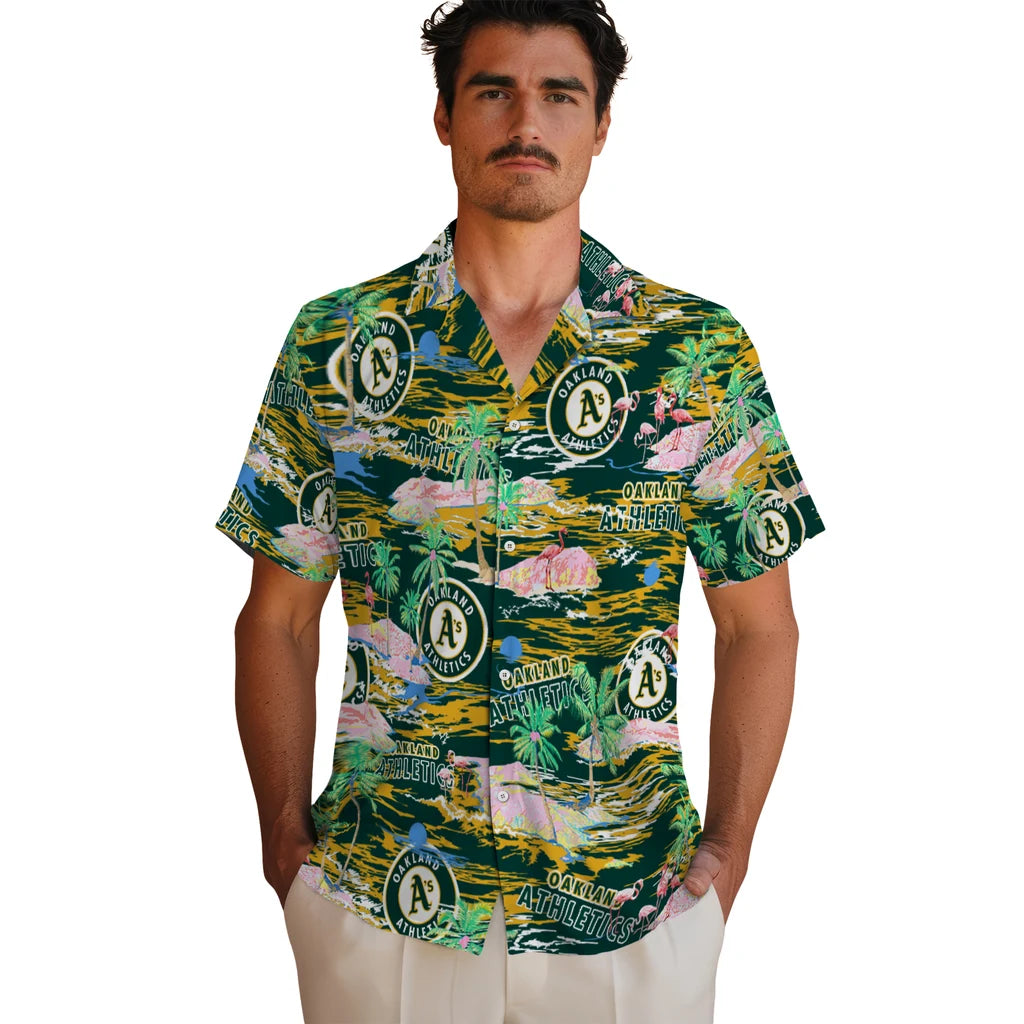 Oakland Athletics Flamingo Retreat 2026 Hawaiian Shirt – Moonbestprint