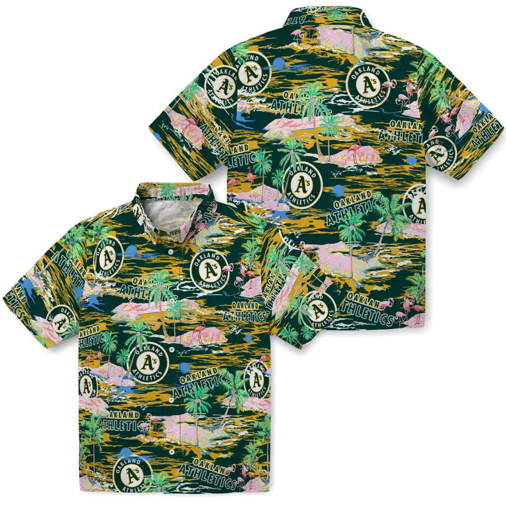 Oakland Athletics Flamingo Retreat 2026 Hawaiian Shirt – Moonbestprint