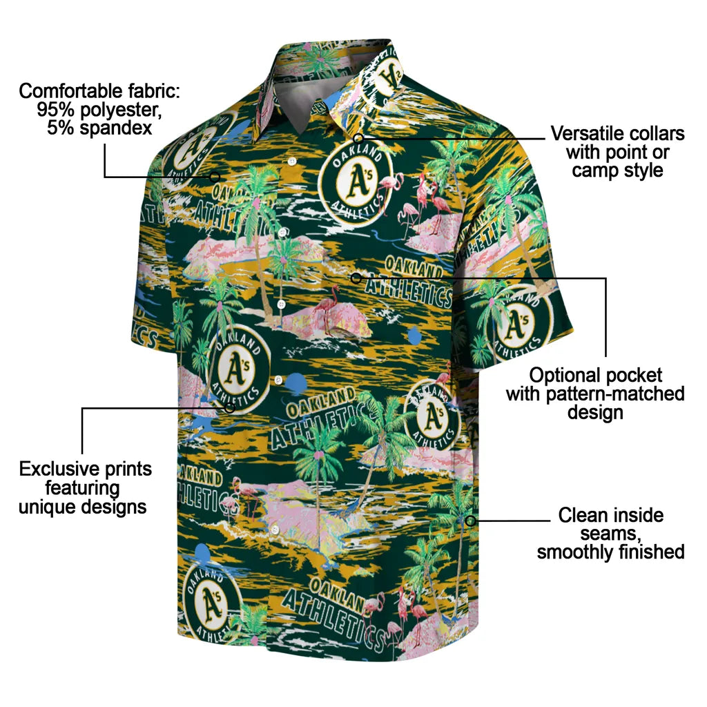 Oakland Athletics Flamingo Retreat 2026 Hawaiian Shirt – Moonbestprint