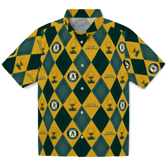 Oakland Athletics Hawaiian Shirt - Golfing Plaid | Moonbestprint