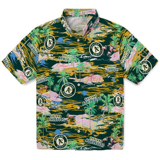 Oakland Athletics Hawaiian Shirt - Hawaii Island | Moonbestprint