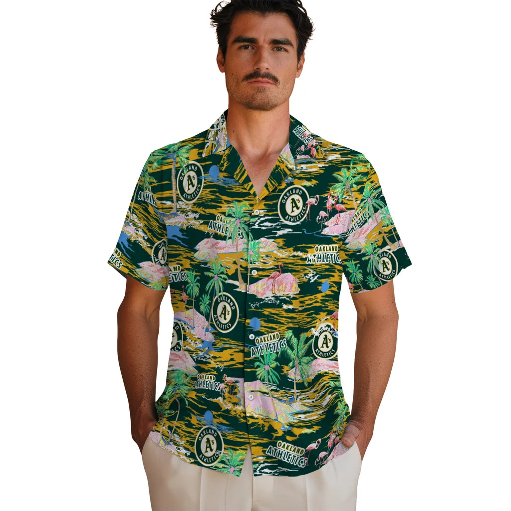 Oakland Athletics Hawaiian Shirt - Hawaii Island | Moonbestprint