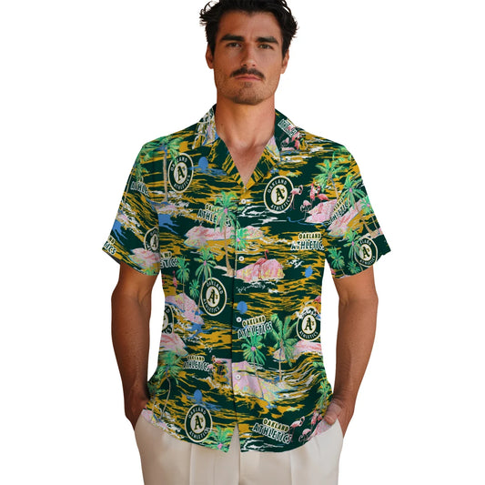 Oakland Athletics Hawaiian Shirt - Hawaii Island | Moonbestprint