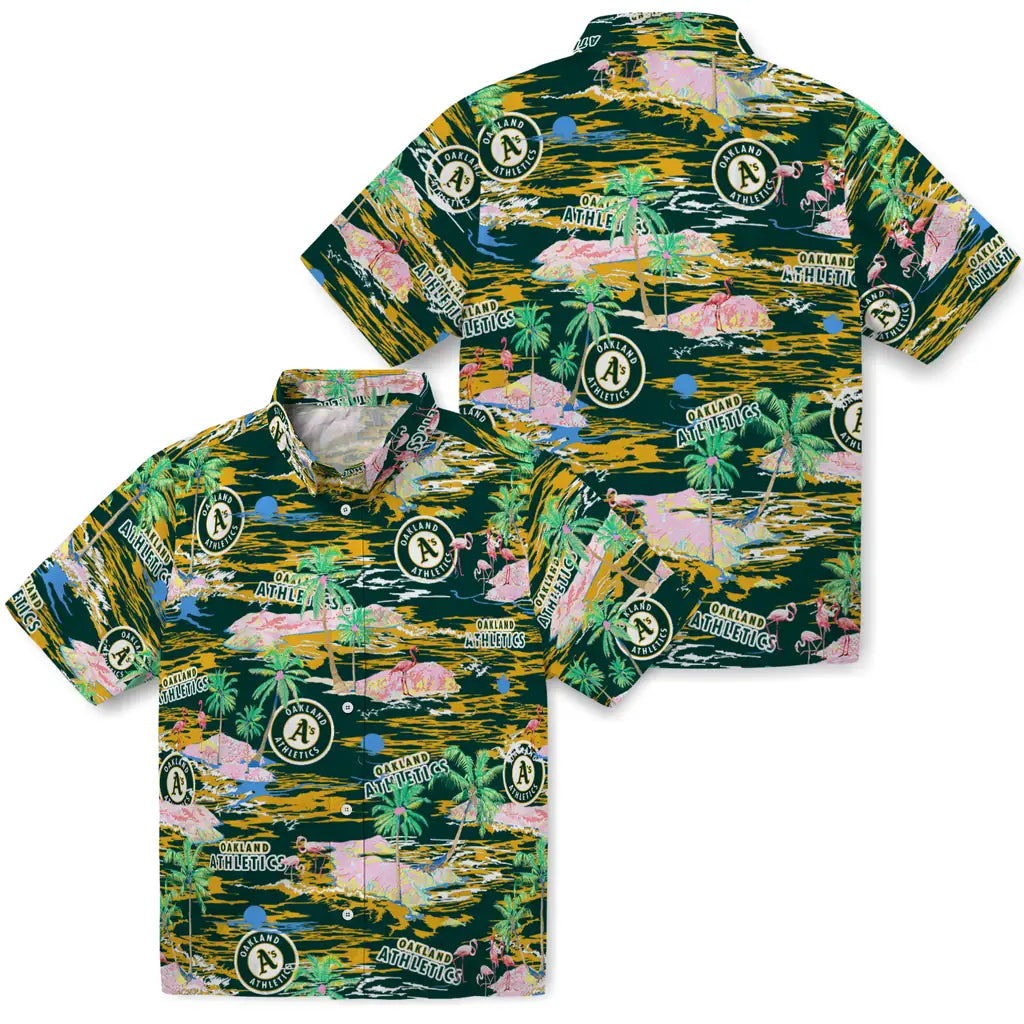 Oakland Athletics Hawaiian Shirt - Hawaii Island | Moonbestprint