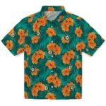 Oakland Athletics Hawaiian Shirt - Hibiscus and Palm Leaves | Moonbestprint