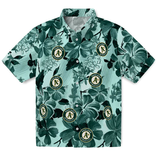 Oakland Athletics Hawaiian Shirt - Hibiscus Arrangement | Moonbestprint